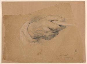 Tegning, studie til "Communion of t", 1844 af Daniel Huntington