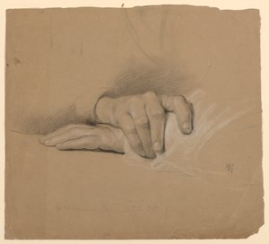 Tegning, studie til "Communion of t", 1844 af Daniel Huntington