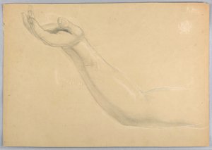 Tegning, studie til duplikat af "C", 1850 af Daniel Huntington