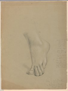 Tegning, studie til duplikat af "Christiana", marts 1850 af Daniel Huntington