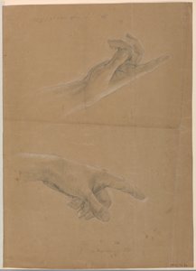 Tegning, studie til "Early Christia", 1839-40 af Daniel Huntington