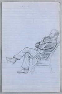 Tegning, studie til "Videnskabelig gruppe", 1858 af Daniel Huntington