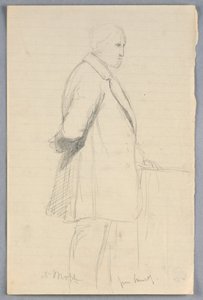 Tegning, studie til "Videnskabelig gruppe", 1858 af Daniel Huntington