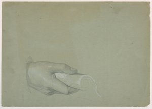 Tegning, studie til "Tributpenge", 1852 af Daniel Huntington