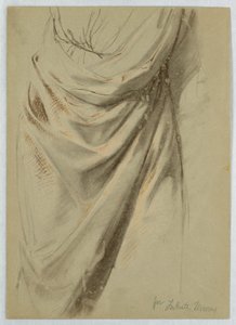 Tegning, studie til "Tributpenge", 1852 af Daniel Huntington
