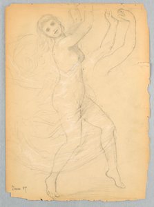 Tegning, studie til National Ac, juni 1868 af Daniel Huntington