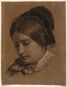 Tegning, Kunstnerens hustru Sophie, 1853 af Daniel Huntington
