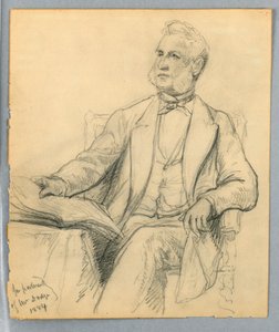 Tegning, William E. Dodge siddende, 1884 af Daniel Huntington