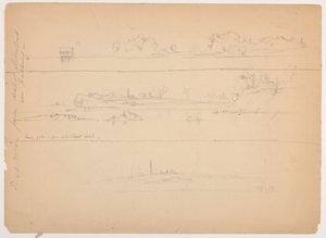 East River fra Deck of Steamboat af Daniel Huntington