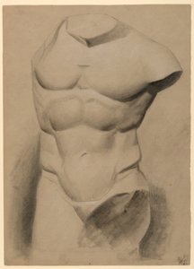 Mandlig torso fra en gipsafstøbning af Daniel Huntington