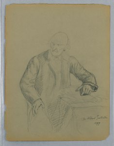 Studie til et portræt af Albert Gallatin, siddende af Daniel Huntington