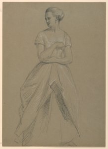 Undersøgelse af fru Bingham for "The Republican Court" (Lady Washingtons receptionsdag) af Daniel Huntington