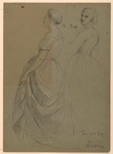 Undersøgelse af Mrs. Jay for "The Republican Court" (Lady Washingtons receptionsdag) af Daniel Huntington