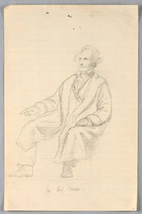 Studie af Samuel F. B. Morse for "Scientific Group" af Daniel Huntington