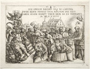Illustration til ordsprog XI (The Hoarders of Grain) af Daniel I Hopfer