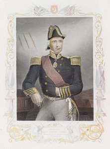 Admiral Sir Edmund Lyons (farvet gravering)