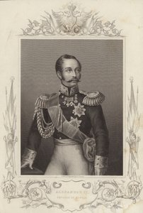 Alexander II, kejser af Rusland (18181881) (kobberstik) af Daniel John. Pound