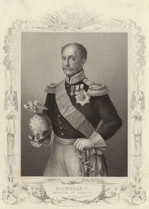 Tsar Nikolaj I, kejser af Rusland (kobberstik) af Daniel John. Pound