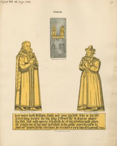 Messingplade til William og Jane Smith fra Enfield Church af Daniel Lysons