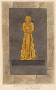 Messingplade til uidentificeret mand, Chancel Pavement of Drayton Church af Daniel Lysons