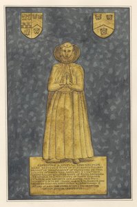 Messingbelagt til Elizabeth Harvey fra East Ham Church af Daniel Lysons
