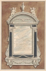 Mindesmærke for Francis Phelips, fra Sunbury Church af Daniel Lysons