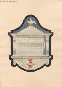 Mindesmærke for Inyr Burgess, fra East Ham Church af Daniel Lysons