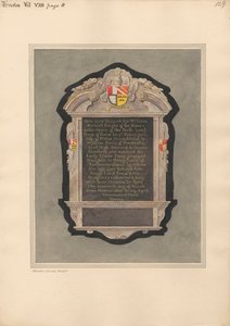 Mindesmærke for Sir William Herbert fra Hendon Church af Daniel Lysons