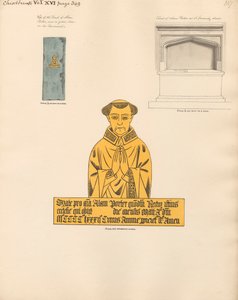Grav og messingplade af Alan Porter, fra Chiselhurst Church