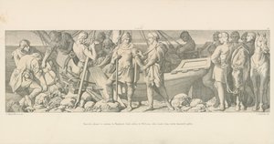 Harold, der er ved at vende tilbage til England, byder på William, som fylder ham med afskedsgaver af Daniel Maclise