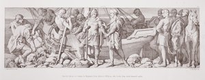 Harold, der er ved at vende tilbage til England, siger farvel til William, som fylder ham med afskedsgaver, fra 
