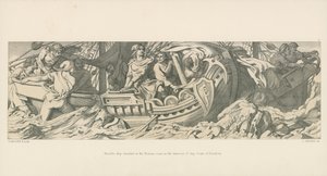 Harolds skib strandede på den normanniske kyst i Guy, greve af Ponthieu, territorium af Daniel Maclise