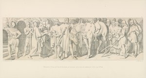 I mellemtiden er Tostig og Harold Hardrada sejrende og modtager underkastelse fra City of York af Daniel Maclise