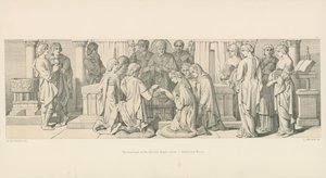 Harolds ægteskab med Aldyth, søster til Edwin og Morcar af Daniel Maclise