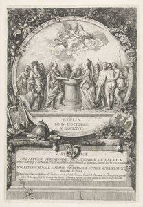 Allegori om ægteskabet mellem Vilhelm V og Vilhelmina af Preussen, 1767 Mariage de Son Altesse Serenissime Monseigneur Guilaume V. Prince d