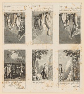 Side 1-3 og 10-12 i Shakespeares »Stormen« af Daniel Nikolaus Chodowiecki