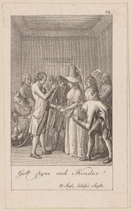 Blad 12 til August von Kotzebues Indianerne i England af Daniel Nikolaus Chodowiecki
