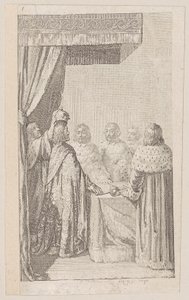 Blad 1 til "Preussisk-brandenburgsk statshistorie", anden del af Daniel Nikolaus Chodowiecki