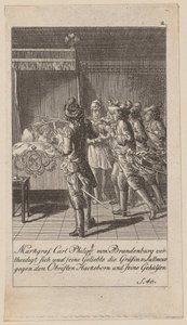 Blad 2 fra serien „Brandenburgs historie“ af Daniel Nikolaus Chodowiecki