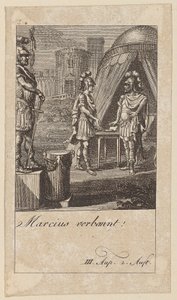 Blad 5 til Shakespeares "Coriolanus" af Daniel Nikolaus Chodowiecki