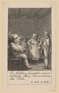 Blad 5 til Shakespeares "Kong Henrik den Fjerde" af Daniel Nikolaus Chodowiecki