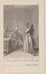 Blad 6 til Aug. von Kotzebues „Indianerne i England“ af Daniel Nikolaus Chodowiecki