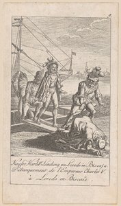 Kejser Karl 5.s landgang i Biscaya, blad 9 af serien "Oldtidens, middelalderens og nyere tids historie" af Daniel Nikolaus Chodowiecki