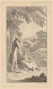 Kobbertryk til »Et genis historie«, andet bind af Daniel Nikolaus Chodowiecki