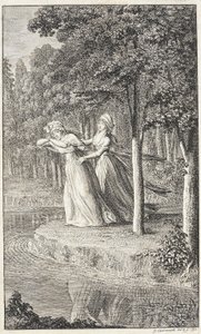 Titelblad til "Månedligt tidsskrift for damer fra Leipzig for 1794" af Daniel Nikolaus Chodowiecki