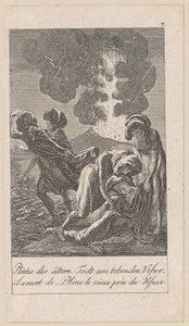 Plinius den Ældres død, blad 7 i serien «Ældre, mellemste og nyere historie» af Daniel Nikolaus Chodowiecki