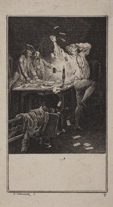 Udøv tålmodighed og foragt for rigdom (Übung der Gedult und der Verachtung des reichthums) af Daniel Nikolaus Chodowiecki