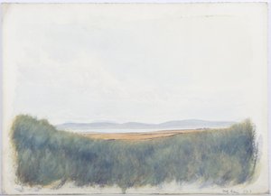 Holy Island, 1893 (blyant og wc på papir) af Daniel Oliver