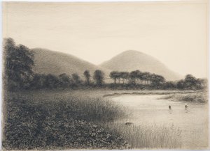 Yeavering Bell, Northumberland, ca. 1916 (blyant og wc på papir)