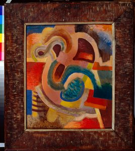 "Abstract Composition No 8" (Abstract Composition No 8) Maleri af Vladimir Davidovich Baranov-Rossine (Baranov Rossine) (1888-1942) 1913 Dim 64x50 cm Privat samling